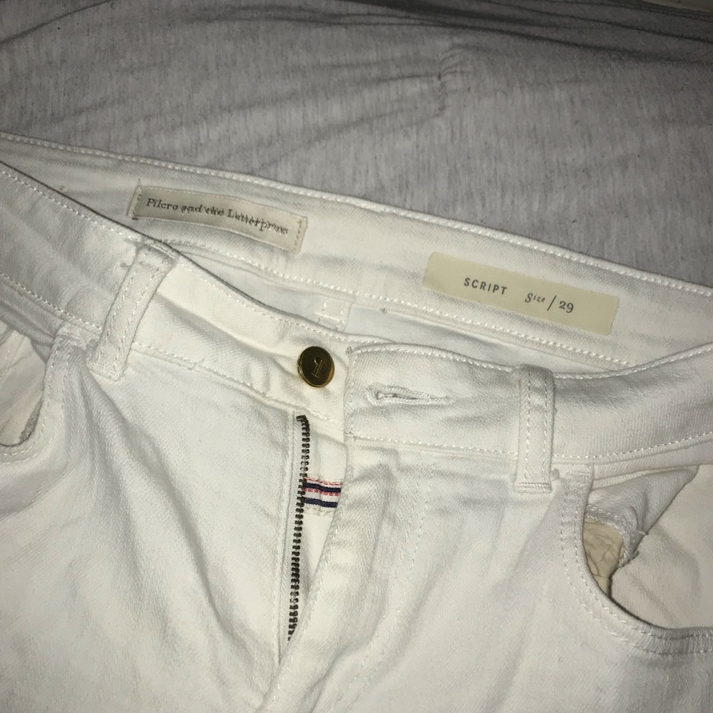 White anthropology pilcro jeans